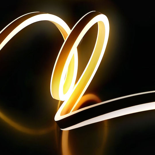 Alista Home Bandă LED Impermeabilă Lumină Alb Cald 5m Neon Flex cu Sursă de Alimentare și Telecomandă