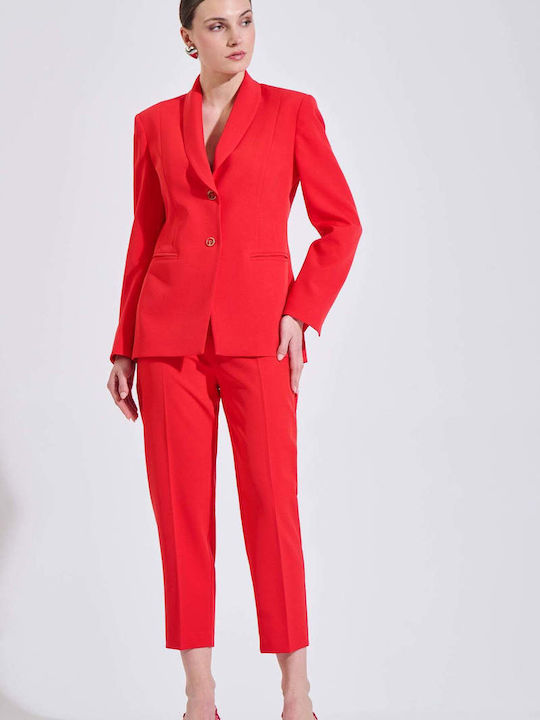 Bill Cost Women's Fabric Trousers Red