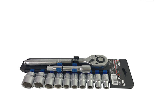 Forsage Mercaton Ratschen- und Steckschlüssel-Set 1/2" 12 Stück