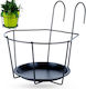 Vilde Suport Pentru Plante Pandantiv Metalic Negru 29x22x24cm