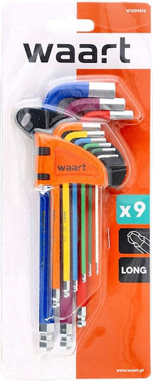 Σετ 9 Κλειδιά Allen Waart Hex Key