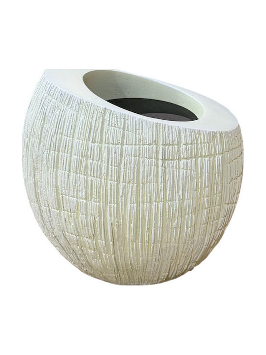 Espiel Base Candle Holder Suitable for Tealights Glass in Beige Colour 12.5x12.5x9.5cm