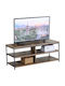 TV Stand Taviano from Metal & Wood Brown/Black M111xD40xH45cm