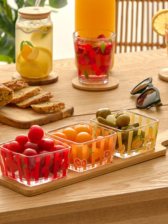 Glass Dessert Tower Stand 3 Slots Transparent Ø40cm W10xL6cm