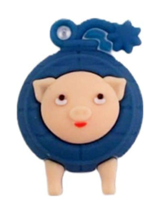 Alista Home Schlüsselanhänger Flippy Brainrot Svinino Bombondino Figur 4 Cm Blau