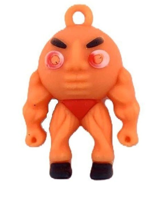Silicone Keychain Flippy Brainrot U Din Din Dun Ma Din Din Dun Figurine 4 Cm Orange