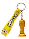 Breloc Flippy Trofeu Model Fotbal Mascotă Cupa Mondială Accesorii Chei Rucsac Cauciuc Moale 26 G 6.2 X 3.4 Cm Galben