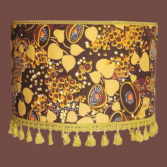 Oxygen Tribal Yellow Ceiling Pendant Light with E27 Socket 35x25cm