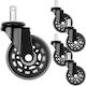 Vilde Furniture Wheel Polypropylene Black 5 Pieces