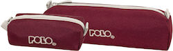 Polo Burgundy Cylinder Pencil Case Polo Burgundy Cylinder Pencil Case