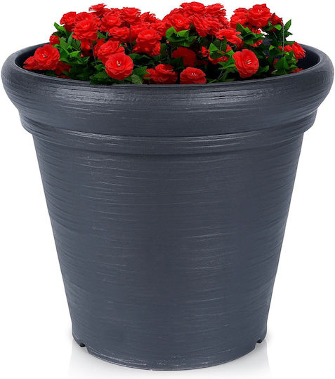 Vilde Plastic Plant Pot Black