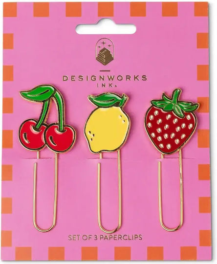 Σετ Συνδετήρες Fruit 3 Τεμ Designworks Ink