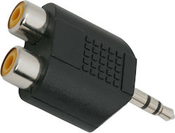 Set 10 Audio Y Adapter 2x Weiblich Rca Zu Männlich 3.5 Mm Jack Stereo Konverter
