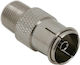 Set 10 Adaptoare Coaxial F Femelă Tv Femelă Convertor Antenă Metalic