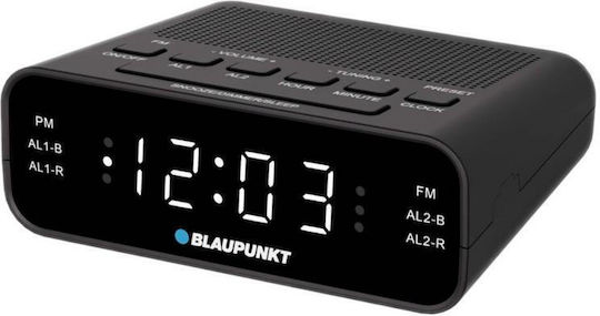 Blaupunkt Ceas De Masă Digital Led Cu Ceas Deșteptător Și Radio Negru CR1BK
