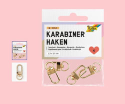 Gold Hook Clasps L 4.1x2.5x0.4cm 2 Pieces
