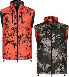 Chameleon Hunting Vest Double Sided Camouflage Fleece Orange