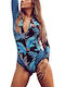 Blue One Piece Swimsuit
