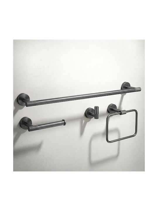 Rea Grid Badezimmerzubehör-Set Metall 4 Stück