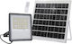 Ηλιακός Προβολέας Led 100w 1200lm 4000k Φ Β Πάνελ Ανιχνευτή Κίνησης Grey