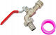 Awtools Garden Faucet Nickel Plated Zinc 1/2" External Thread 3/4"