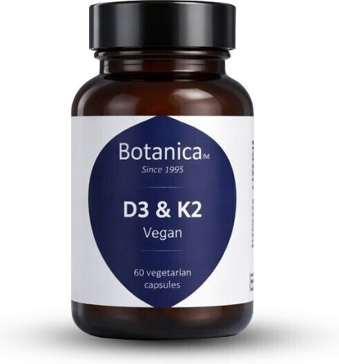 Botanica D3 & K2 Vitamin for Immune Support and Bone Health 60 Vegetable Capsules