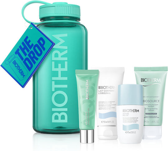 Biotherm Aqua Drop Travel Set για Ενυδάτωση, Καθαρισμό Προσώπου & Καθαρισμό Σώματος 5τμχ