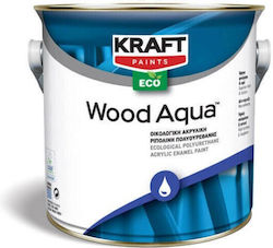 Kraft Wood Aqua Eco Ecological Acrylic Polyurethane Ripolin White Satin 0.75 Lt
