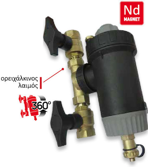 Heatmax Hp Magnetisches Schutzfilter Für Heizkreise Eingebaute Ventile 1'' Selbstreinigend
