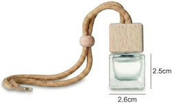 Glass Little Bottle Car Air Freshener 8ml Wooden Cap Cord