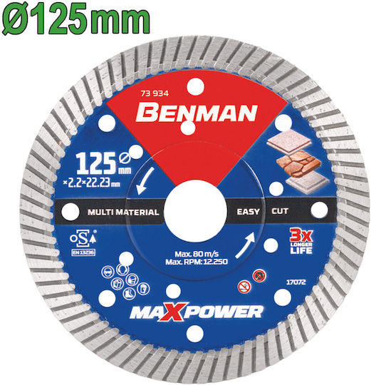 Benman Disc de Tăiere pentru Materiale de Construcție 125mm