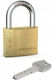 Gerda Brass Padlock Horseshoe with Key 50mm