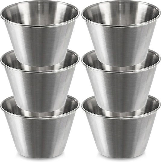 Orion Serving Bowls For Dip Round Inox Gray With Diameter 6cm 6 Pieces