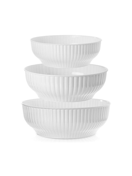 Orion Boluri De Servire Rotunde Din Plastic Albe Cu Diametru 3 Cm 3 Bucăți
