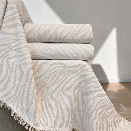 Linea Home Savanna Four-Seater Sofa Throw 180x320cm Ecru