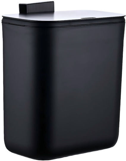 Relaxdays Coș De Gunoi Pentru Dulap Din Plastic Negru 9lt