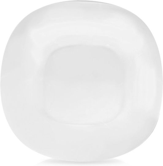Orion Luna Servierplatte Wüste Quadratisch Glas Weiß 26,5x26,5cm