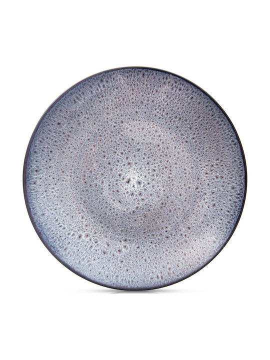 Orion Shallow Ceramic Serving Plate Purple with Diameter 27cm