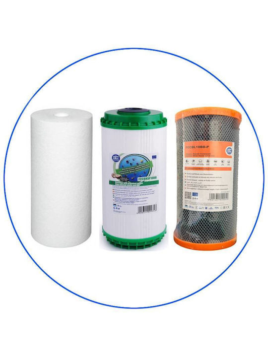 Aqua Filter Water Filter Cartridge for Reverse Osmosis / Central Water Filtration System from Activated Carbon 10" Big Blue 5 μm