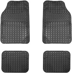 Set Covoare Auto Universal Din Cauciuc Pvc 4 Bucăți Față Spate Antiderapante Negre