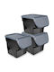 Vilde Set of 3 General Use Boxes with Gray Plastic Lid 3x26x34cm