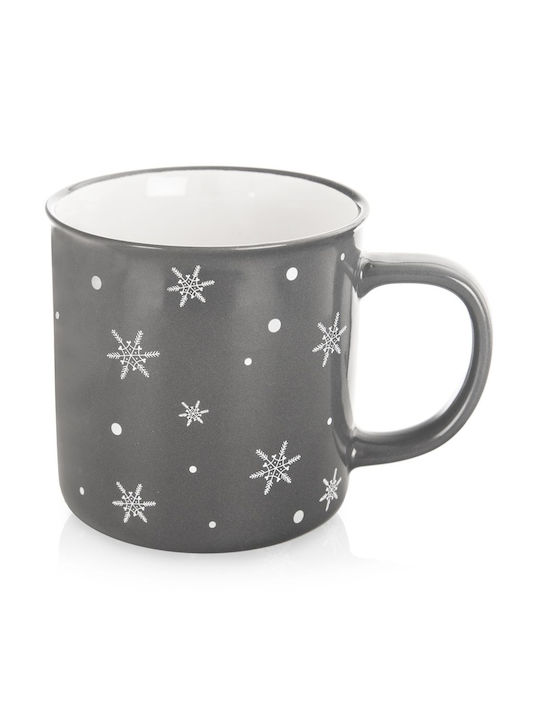 Orion Weihnachtlicher Becher Keramik Grau 10cm 500ml