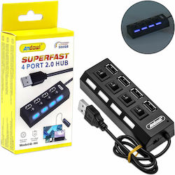 Andowl USB хъб с 4 порта (USB-A) Q-H4 Andowl USB хъб с 4 порта (USB-A) Q-H4