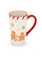 Home&Styling Collection Weihnachtlicher Keramikbecher mit Sternen 15,5x13,5x9cm 570ml