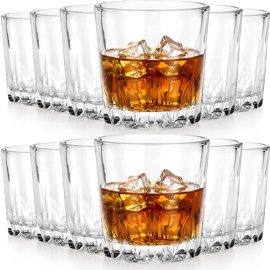 Vilde Set Pahare Whiskey Cocktail Pentru Apă Din Sticlă 280ml 12 Bucăți