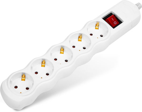 Alista Home Steckdosenleiste 5 Steckdosen mit Schalter ohne Kabel