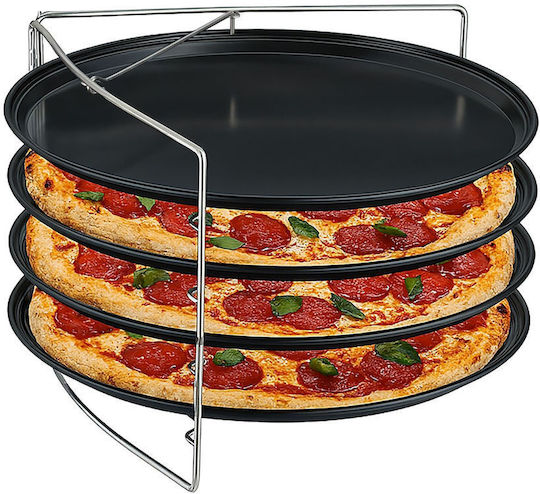 Relaxdays Relaxdays Backform Pizza aus Rostfreiem Stahl 20,5cm 4 Stück