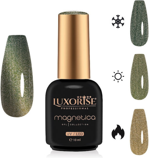 Luxorise Ojă Pentru Unghii Cu Gel Magnetic Semi-Permanent Thermocharm Verde Glade 10ml