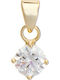 Prince Silvero Charm Solitaire Gold Plated Silver