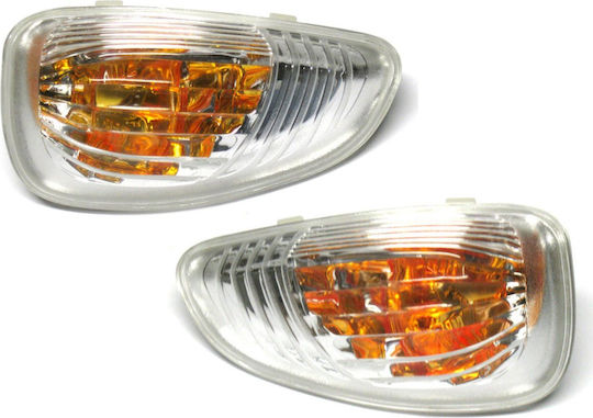 Renault Master 2010 Yellow Turn Signal White Bulb In Mirror Left + Right 2 Pcs Set